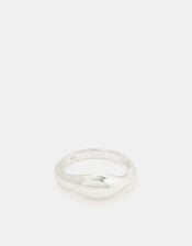 Sterling Silver Molten Ring, Silver (ST SILVER), large