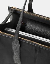 Double Zip Laptop Shoulder Bag, , large