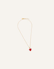 14ct Gold-Plated Murano Glass Heart Pendant Necklace, , large