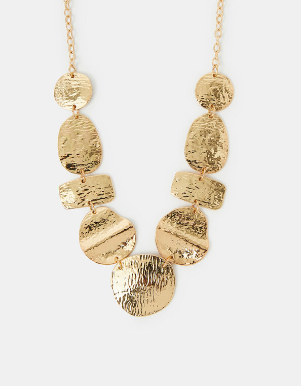 Textured Shape Collar Necklace, , large