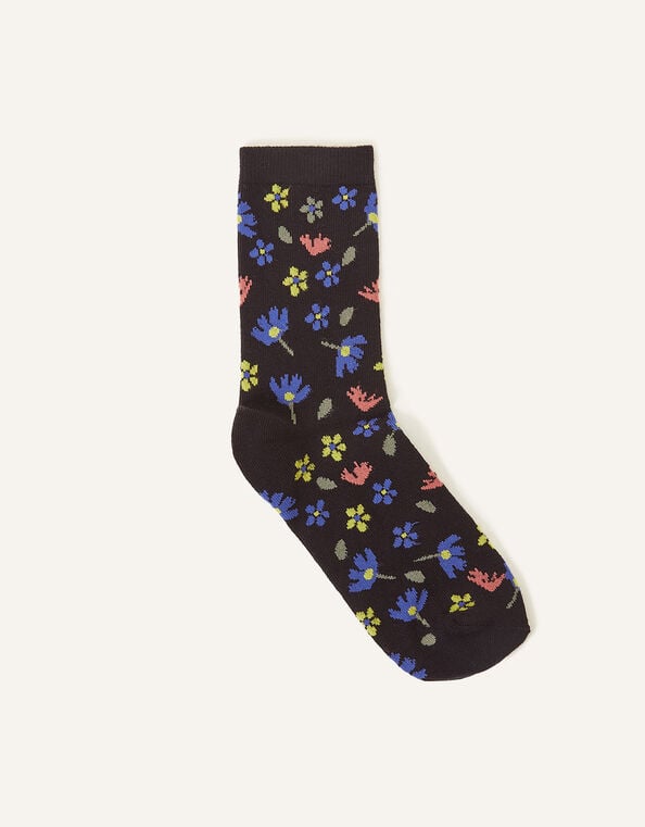 Floral Print Socks, , large