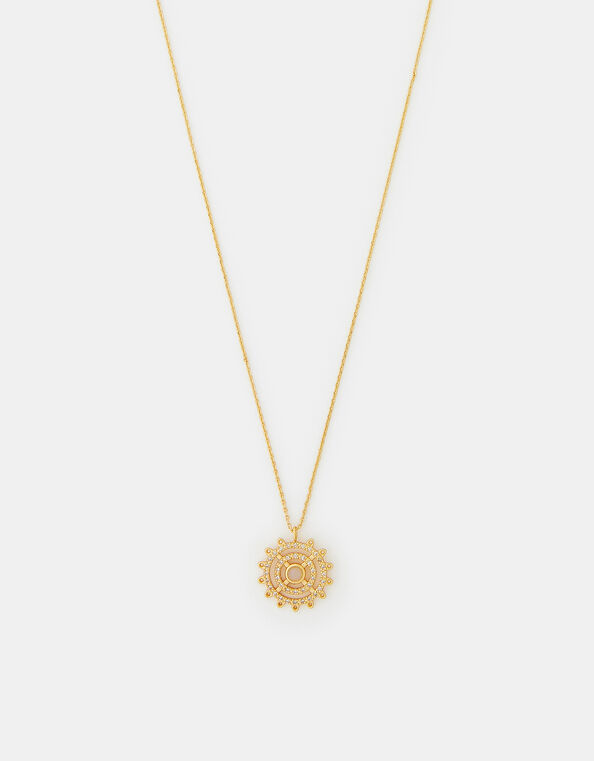 14ct Gold-Plated Sun Beam Pendant Necklace, , large