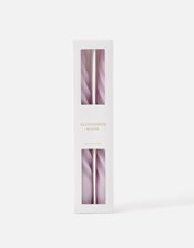 Twisted Taper Candle Set, Purple (LILAC), large