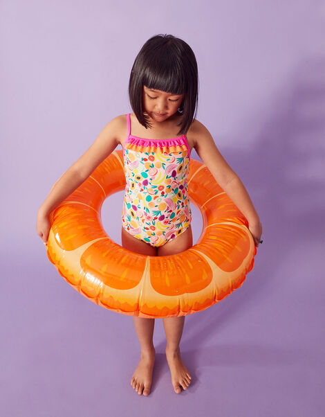 Fruit Print Frill Swimsuit Multi, Multi (BRIGHTS-MULTI), large