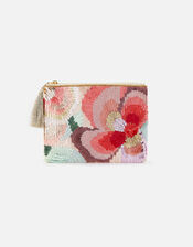Tamsin Floral Sequin Pouch Bag, , large