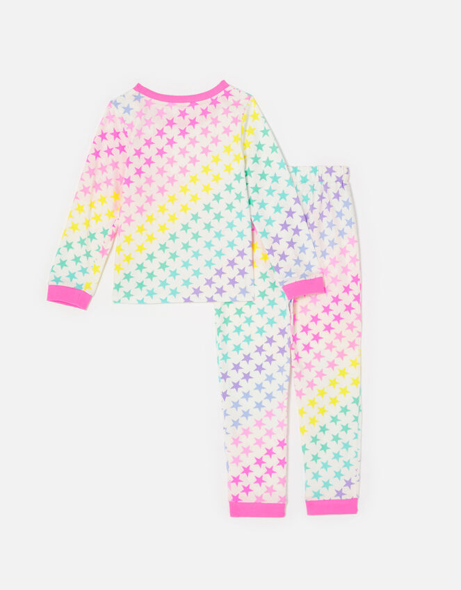 Girls Rainbow Star PJ Set, Multi (BRIGHTS-MULTI), large
