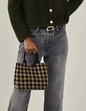 Small Houndstooth Cross-Body Bag, , large