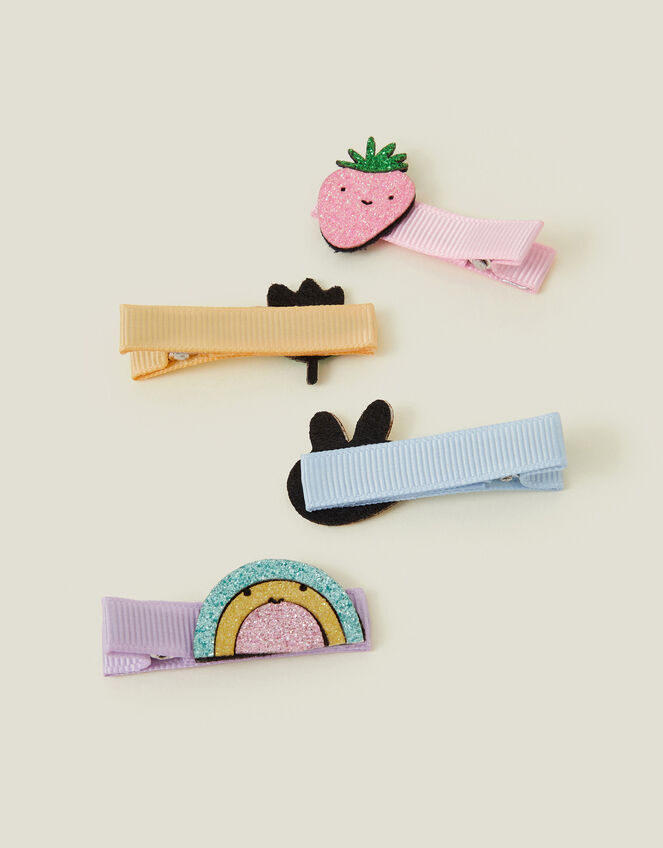 4-Pack Girls Spring Garden Salon Hair Clips, , large