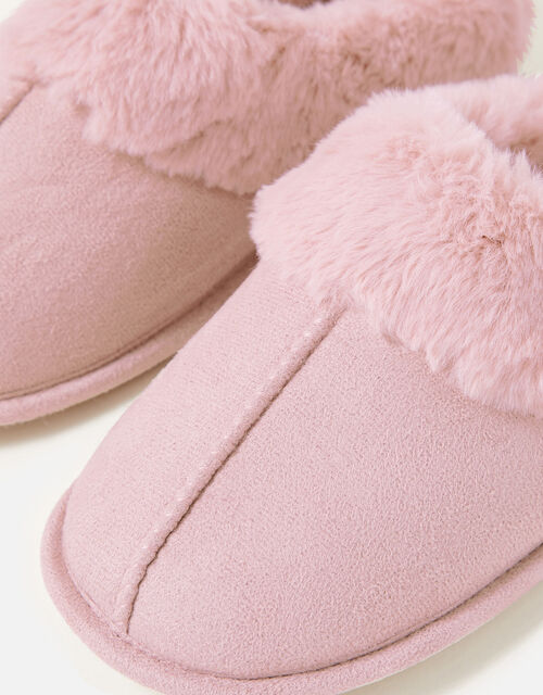 Suedette Mule Slippers, Pink (PINK), large