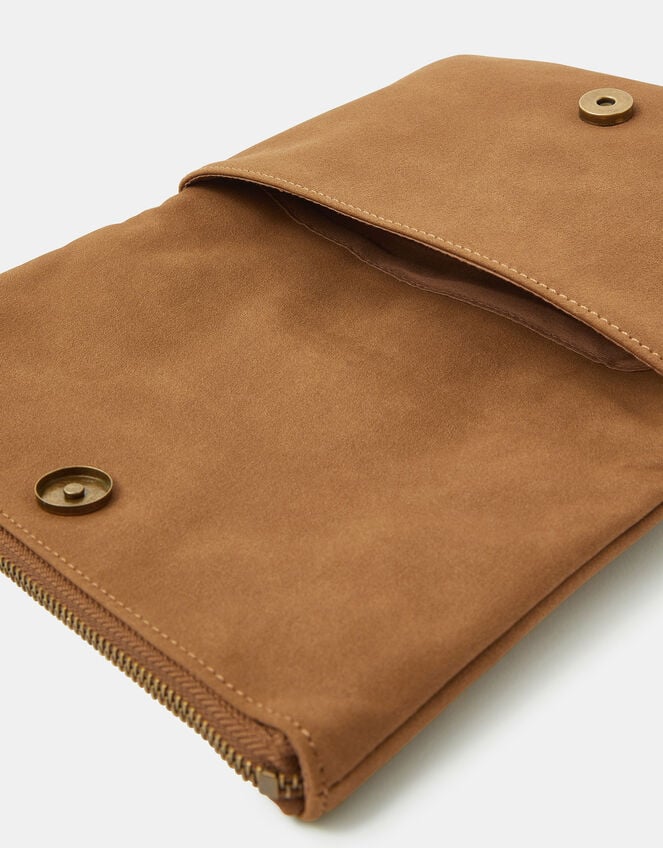 Fold Over Zip Western Crossbody Bag, , large