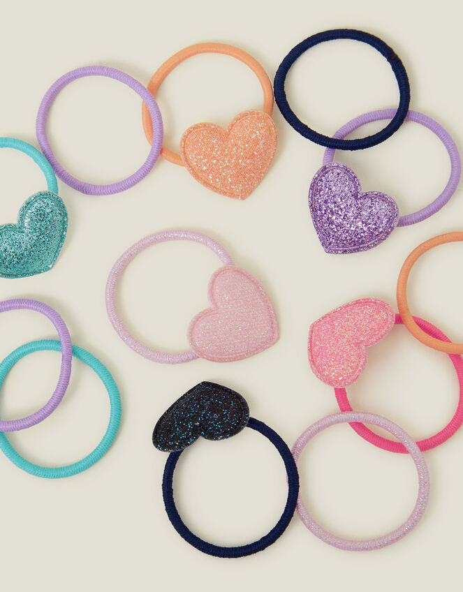 12-Pack Girls Heart Hair Bands, , large