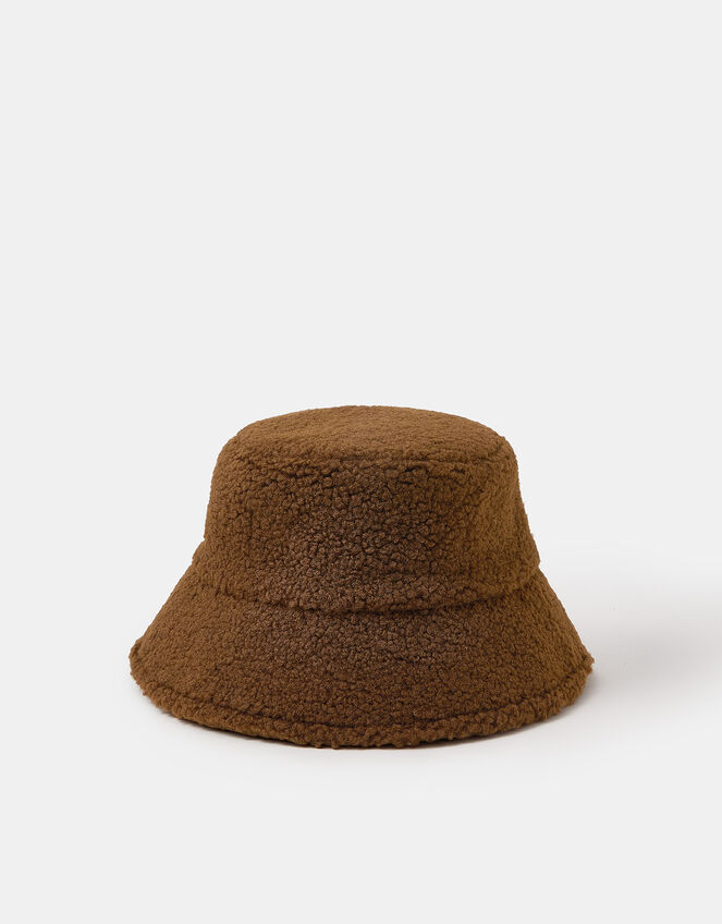 Faux Shearling Bucket Hat, , large