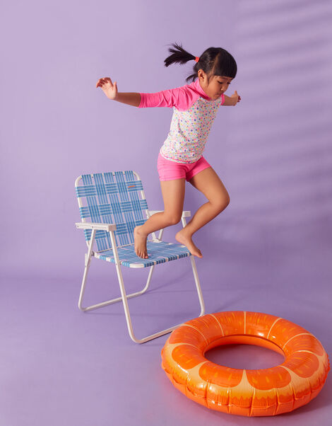 Kids Ditsy Print Long Sleeve Swim Set, Multi (BRIGHTS-MULTI), large