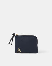 Initial Coin Purse, Blue (NAVY), large