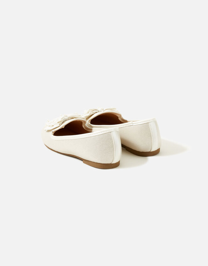 Girls Pearl Bow Slippers, Gold (GOLD), large