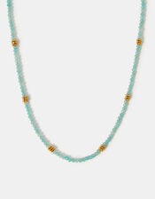 14ct Gold-Plated Quartz Beaded Necklace, , large