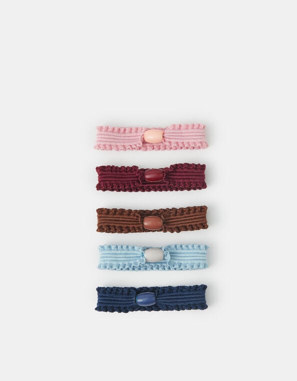 5-Pack Ruffle Hair Bands, , large