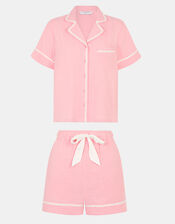 Crinkle Cotton Short Pyjamas Set, Pink (PINK), large