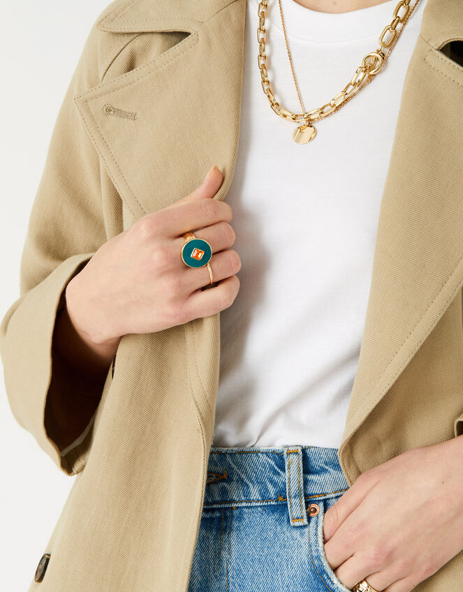 Reconnected Statement Enamel Ring Rings Accessorize UK