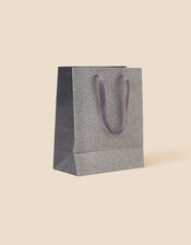 Medium Glitter Gift Bag with BIOGLITTER, Silver (SILVER), large