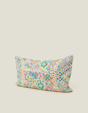 Mirror Embellished Cotton Cushion, , large