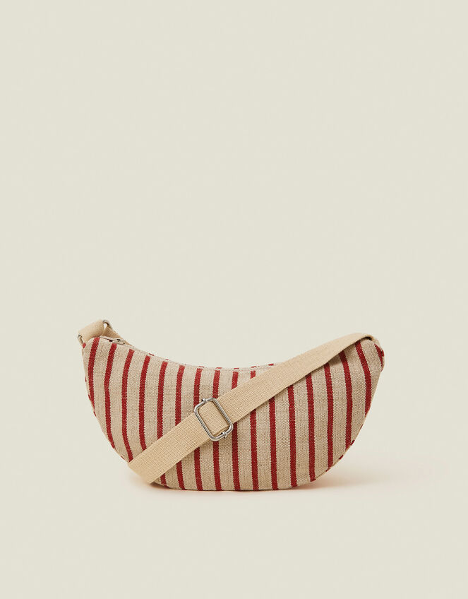 Stripe Sling Cross-Body Bag Red, , large