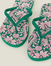 Jaipur Print Flip Flops, Multi (BRIGHTS MULTI), large