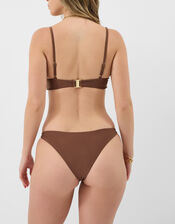 Beaded Strap Bikini Bottoms, Brown (BROWN), large