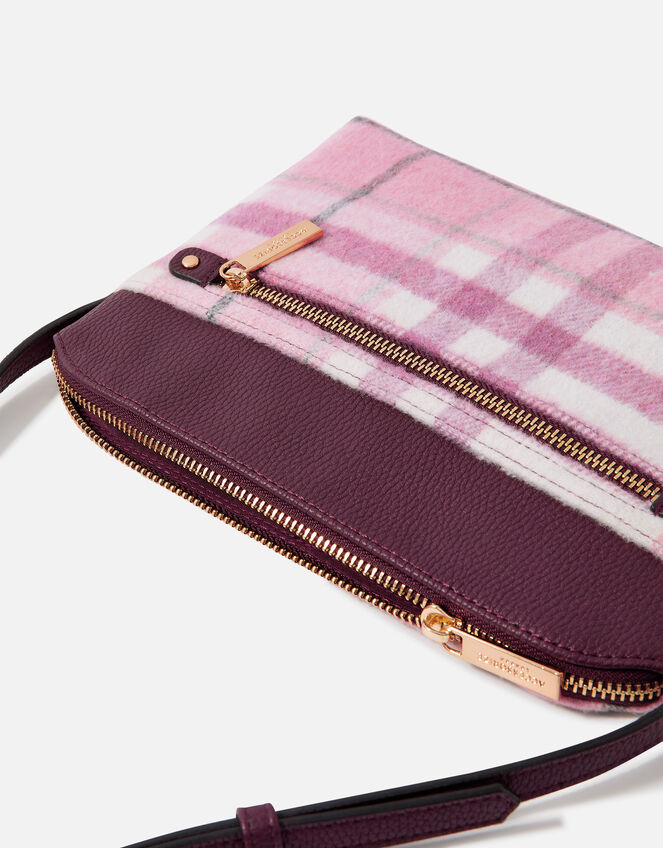 Slim Check Cross-Body Bag, , large