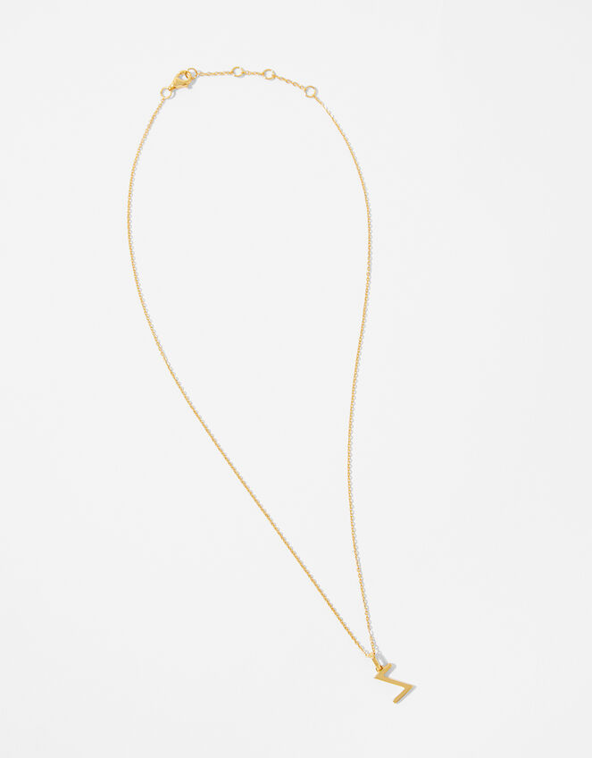 Gold Vermeil Initial Pendant Necklace - Z, , large