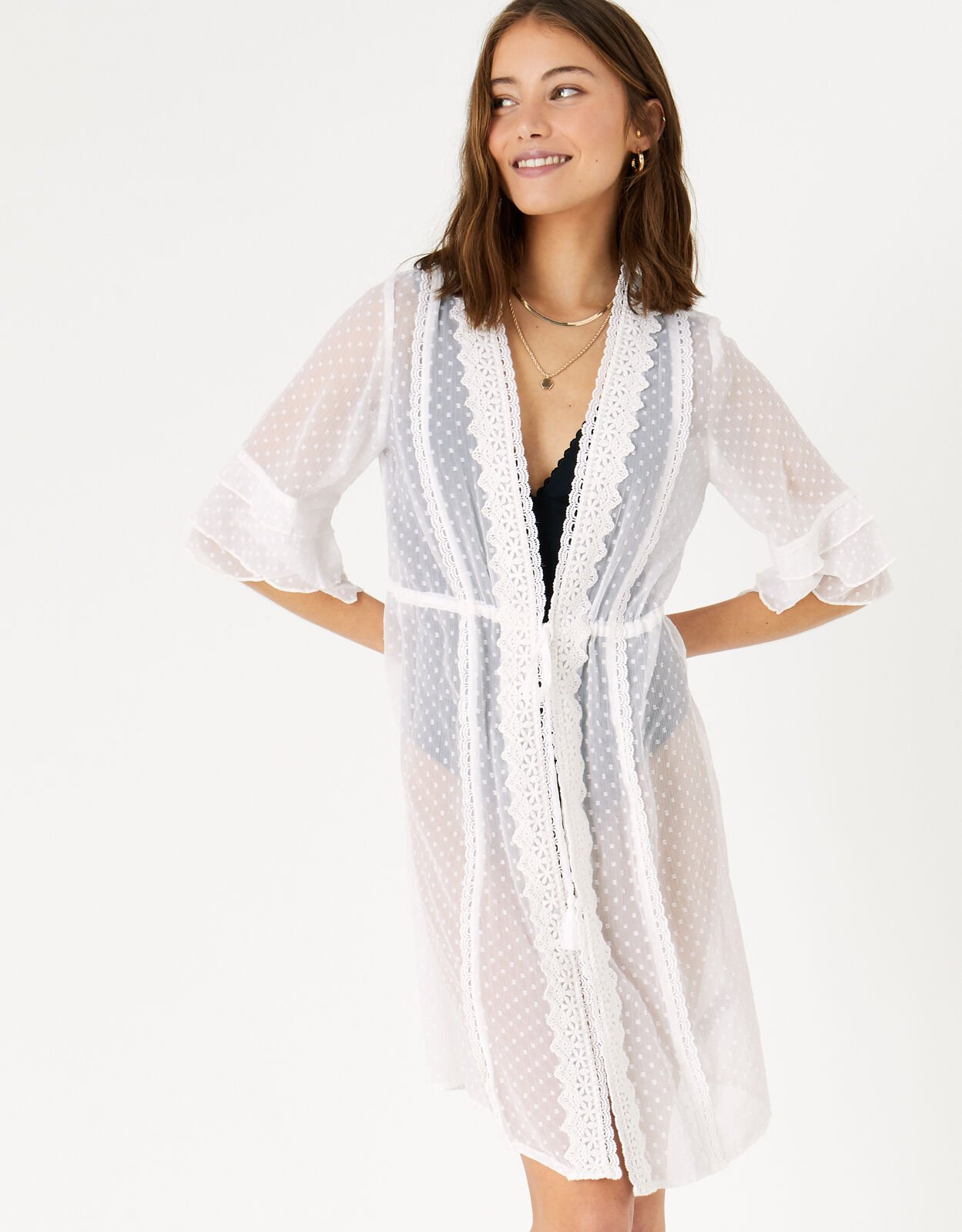 White beach clearance kimono uk