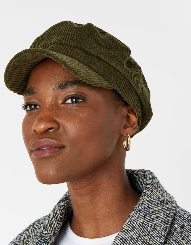 Cord Mariner Cap, Green (KHAKI), large
