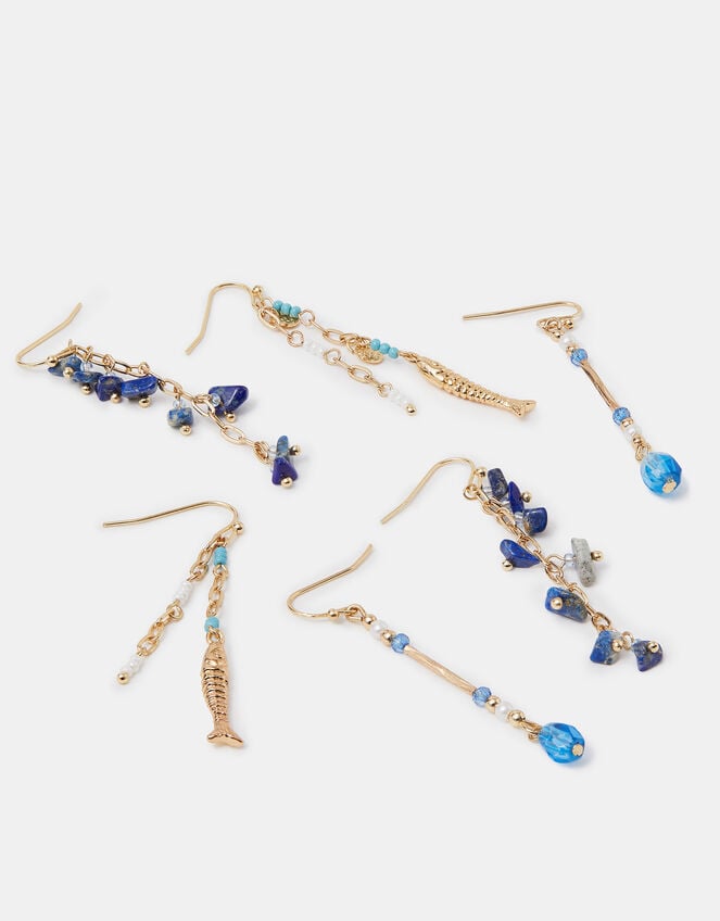 3-Pack Delicate Stone Drop Earrings, , large