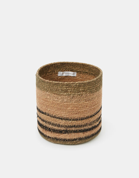 Medium Stripe Seagrass Indoor Planter, , large