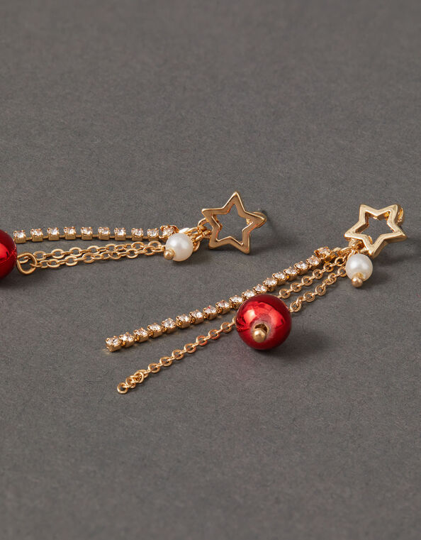 Christmas Star Drop Earrings, , large
