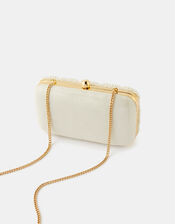 Pearly Heart Hardcase Clutch Bag, , large
