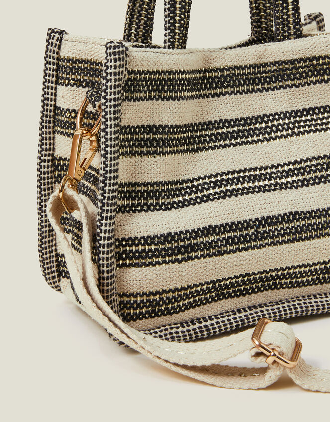 Mini Woven Stripe Handbag, , large