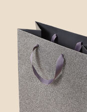 Medium Glitter Gift Bag, Silver (SILVER), large
