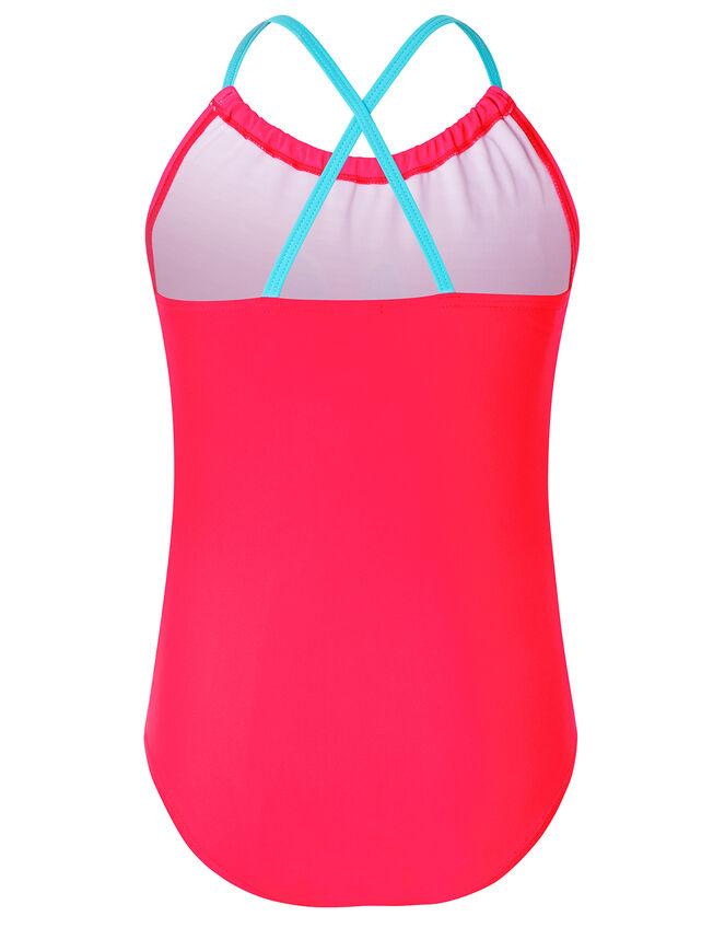 Zoe Zebra Colourful Swimsuit with Recycled Polyester, Multi (BRIGHTS-MULTI), large