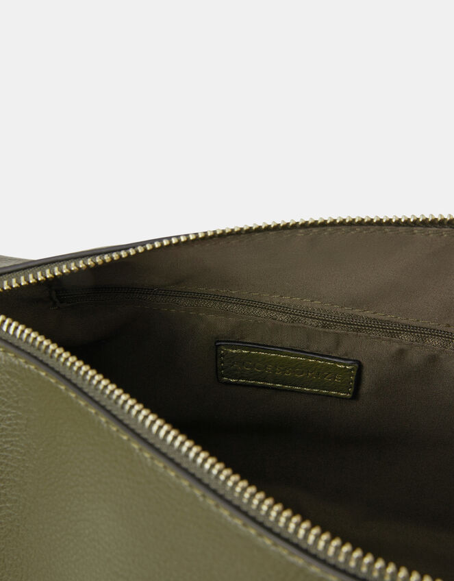 Plain Crossbody Bag, Green (OLIVE), large