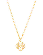 Gold-Plated Root Chakra Pendant Necklace, , large