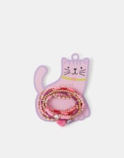 9-Pack Girls Beaded Charm Stretch Bracelets, , large