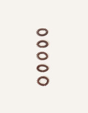 5x Telephone Hair Ponies, Brown (BROWN), large
