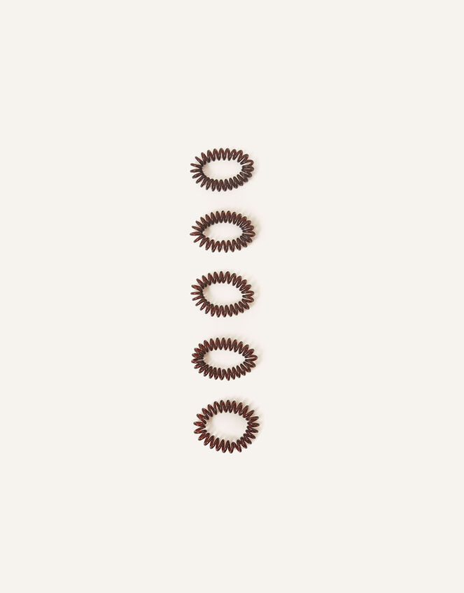 5x Telephone Hair Ponies, Brown (BROWN), large