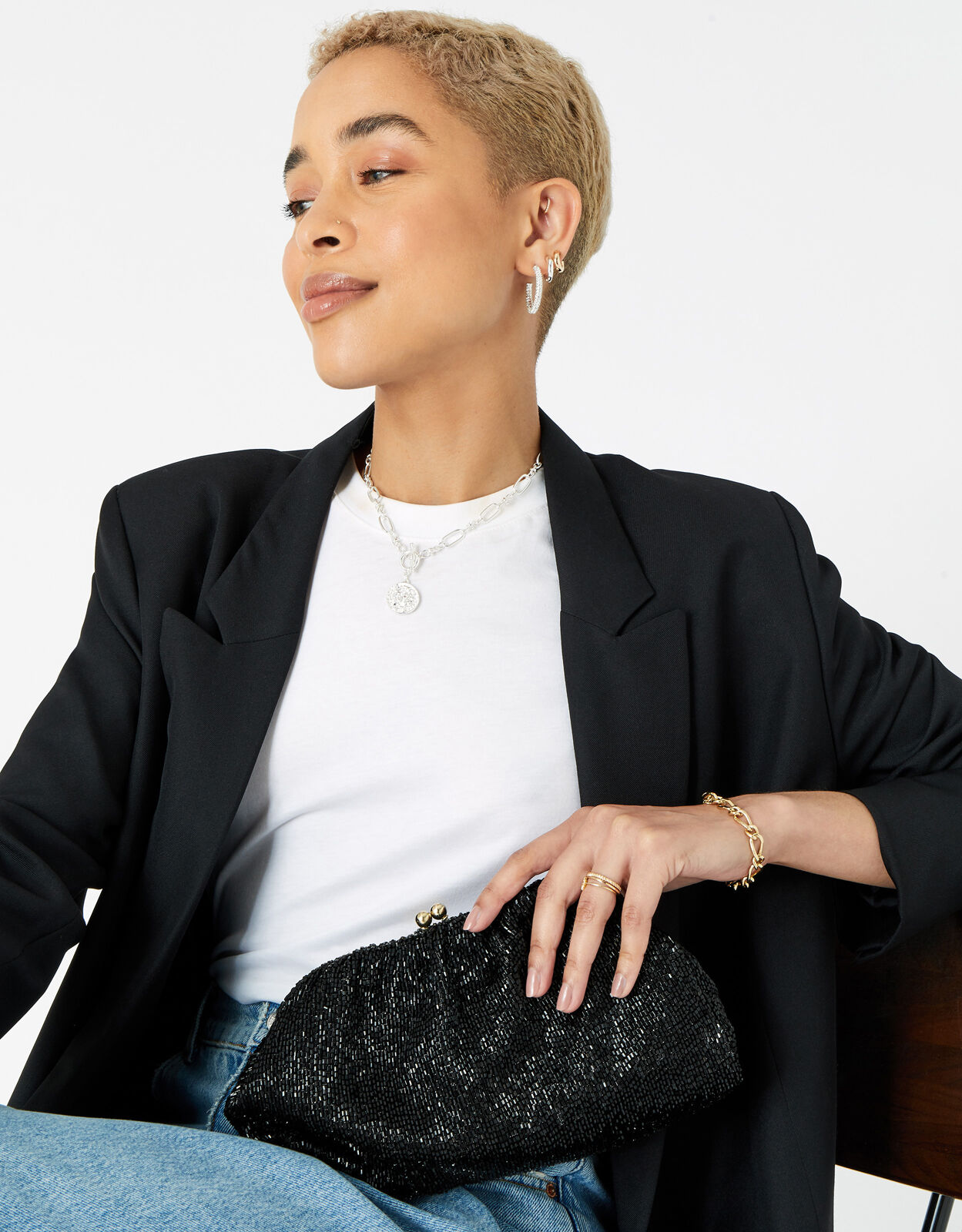 black evening bag uk