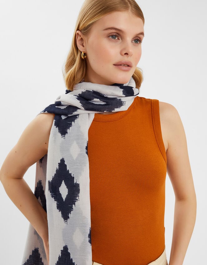 Lightweight Diamond Print Scarf, , large