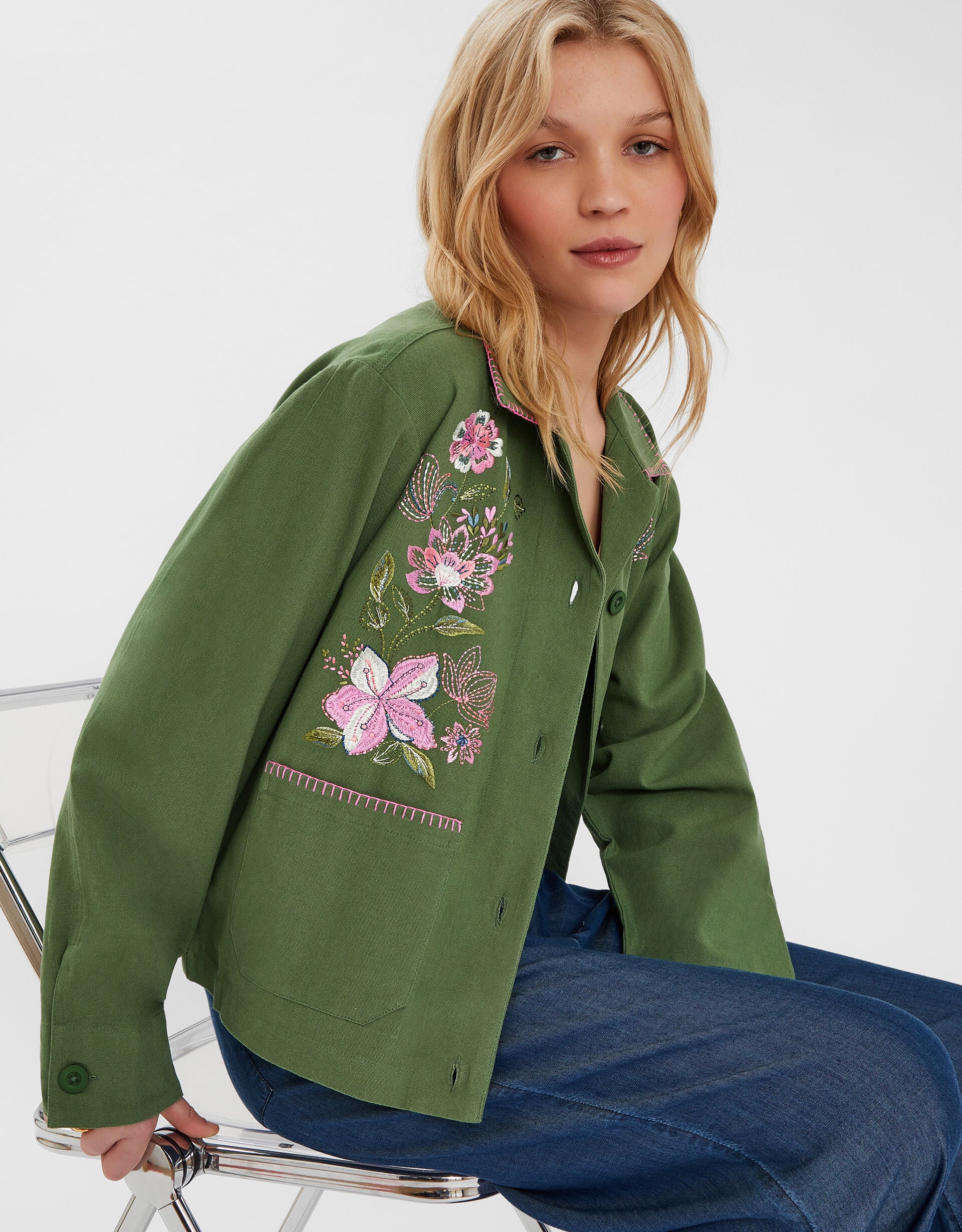 Embroidered Cotton Jacket main image 0