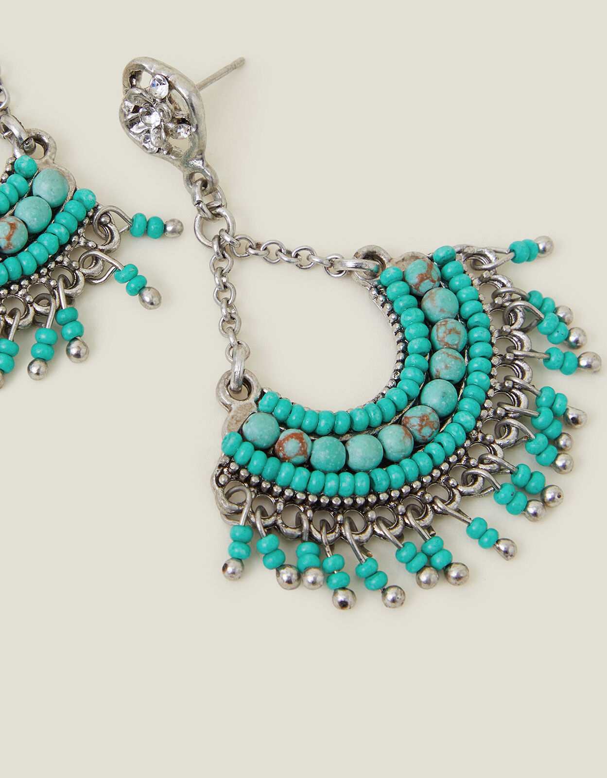 Turquoise tassel earrings sale