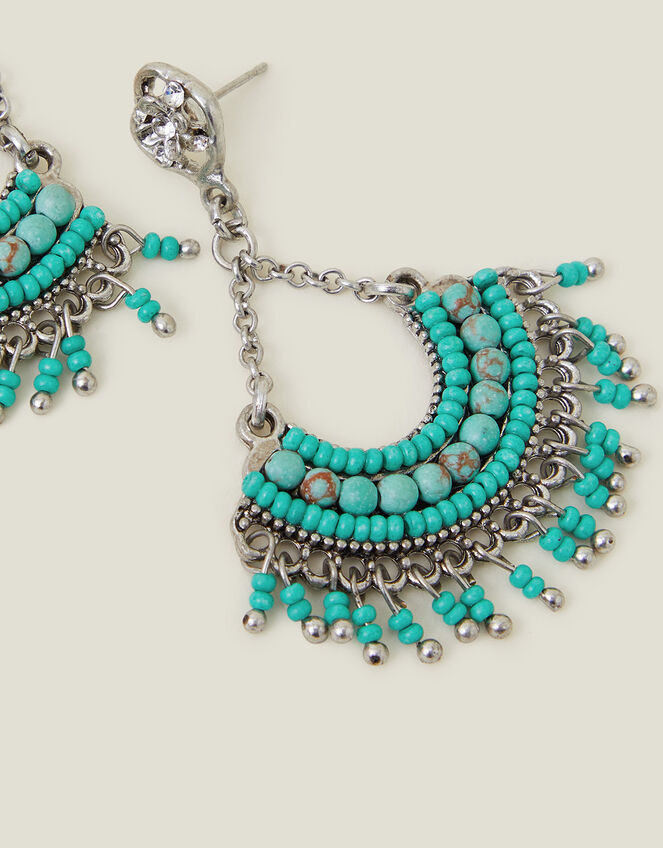 Tassel Fan Earrings, , large