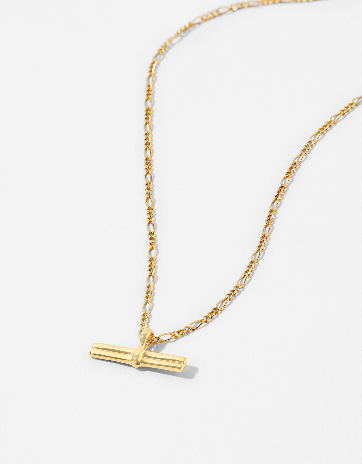 Gold t pendant necklace clearance